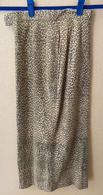 Falda italiana vintage de cuero de leopardo - Karen Kane - talla 4 Foto 1 de 3