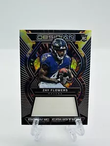 2023 Panini NFL Obsidian ZAY FLOWERS #REM-ZFL Rookie Eruption Patch /75 Ravens - Picture 1 of 2