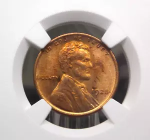 1928 "P" Lincoln WHEAT Cent Penny 1c NGC Unc Details #031 Uncirculated ECC&C Inc - Picture 1 of 5