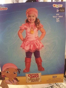 Pirate Izzy Disney Girls Captain Jake Neverland Pirate Costume Size 2T Dress Up - Picture 1 of 10
