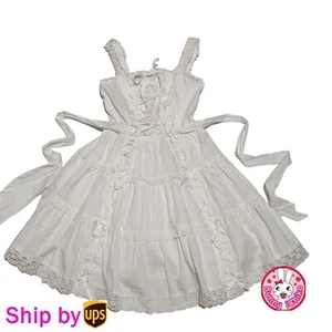 ANGELIC PRETTY women Dress JSL Floral Lolita Hime Gyaru white - Picture 1 of 6