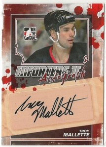 2013-14 ITG Enforcers Autographs #ATM Troy Mallette In The Game