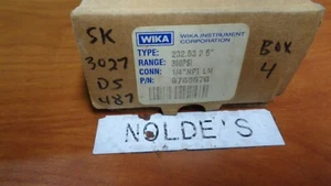 Wika 9768670 1/4” NPT Type 232.53 2.5” 300 PSI Gauge SK3027 DS487 B4 - Picture 1 of 7