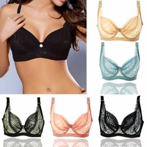 Women Push-Up Bra 5 colors Floral Padded Plunge Bras Bralette Size 32-44 A B C D - Picture 1 of 30