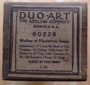 MEDLEY OF PLANTATION SONGS, DIXIE OLD VIRGINNY, 60228, DUO-ART PLAYER PIANOROLLE - Bild 1 von 8