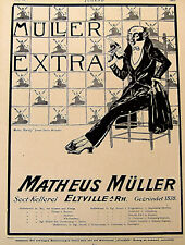 MM Sekt MATHEUS MÜLLER Sektkellerei in Eltville - Reklame 20 x 28 CM von 1905