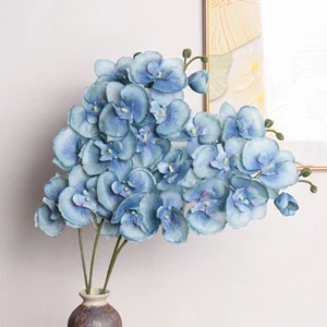 Elegant Silk Butterfly Orchids Floral Branch for Wedding and Home Vase Display - Picture 1 of 14