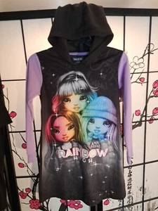 Youth Girls Hooded Dorm Shirt Pajama Rainbow High Size 10/12 - Picture 1 of 8