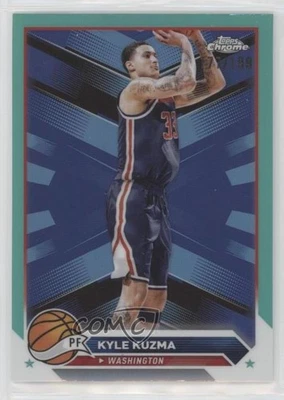 2023-24 Topps Chrome Aqua Refractor /199 Kyle Kuzma #139 - Image 1 of 2