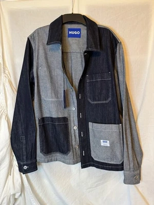 Hugo Denim Eberse Overshirt Blue Size Small BNWT - Image 1 of 4