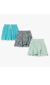 Amazon Essentials Girls and Toddlers' Knit Skorts, Pack of 3-SIZE S (6-7) - Picture 1 of 5