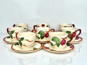 Franziskaner 7 Teetassen 7 Untertassen Zuckerdose mit Tablett - England & USA Apfel Set - Bild 1 von 24