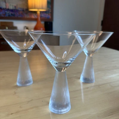 Juego de copas de vino Martini sopladas a mano Artland Prescott panal esmerilado X 3 Foto 1 de 4