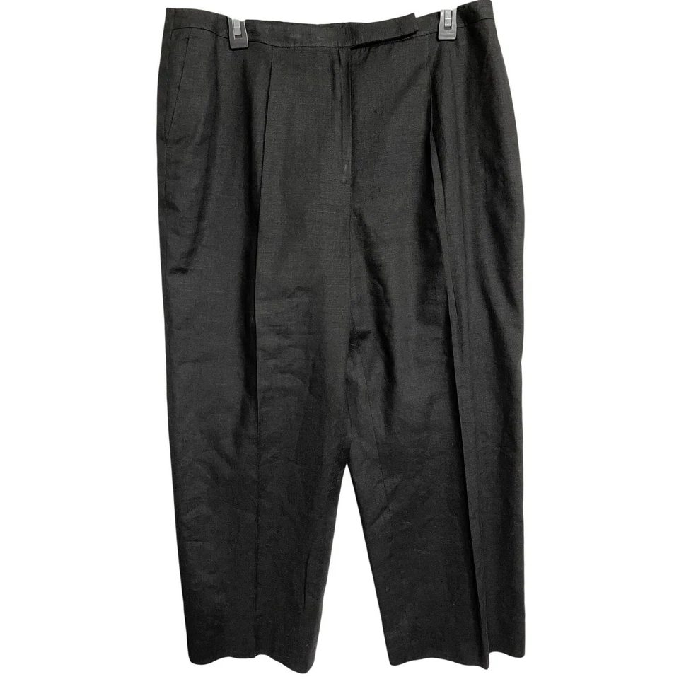 Pantalones Talbots Mezcla de Lino Mujer 16 Petites Gris Tela Elástica Hechos en Italia  Foto 1 de 4