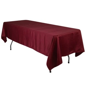 60x102" Lamour Satin Rectangular Tablecloth - Wedding PARTY Catering Event - Picture 1 of 169