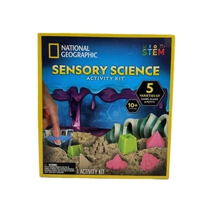 National Geographic Sensory Science Activity Kit STEM 5 Sands Slimes Putty New - Picture 1 of 5