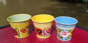 hand painted canal ware plant pot - Picture 1 of 14