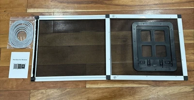 Ventilated Pet Door for Window, Fits 28.5"-32" Width Window, 2-Min Install - Image 1 of 4