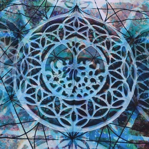 (150x130cm)Polyester Tapestry Abstract Geometry Pattern Wall Hanging Blanket - Picture 1 of 22