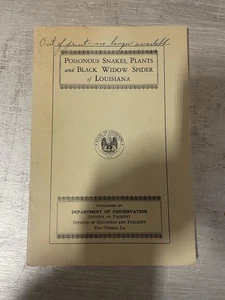 1943 Poisonous Snakes, Plants and Black Widow Spiders of Louisiana - New Orleans - Foto 1 di 9