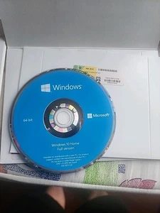 Microsoft Windows 10 home 64-bit software W/Key Code - Picture 1 of 3