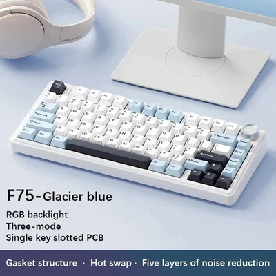 Mechanical Keyboard Wired/2.4G Wireless/Bluetooth RGB PBT 75% Layout OEM Profile - Image 1 of 4