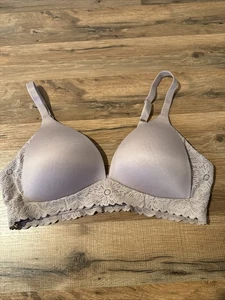 Aerie Real Sunnie Wireless Bra Lace Beige Comfort 36B Molded Cups - Picture 1 of 7