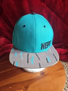 Cappello Berretto Snapback Neff Flat Bill Grigio Blu Teal - Foto 1 di 4