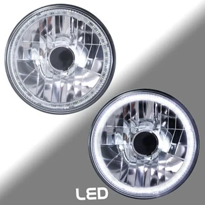 Angel Eye Headlights RHD for Land Rover Classic Defender + Series 1/2/3 LED Ring - Picture 1 of 14