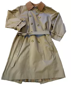 NEW NWT Vtg Y2K BURBERRY Spring London Double Breasted Long Trench Coat 44R USA - Picture 1 of 22