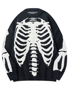 Men Sweaters Oversized Graphic Casual Cable Knitted Jumper Pullover Cute Unis... - Picture 1 of 7