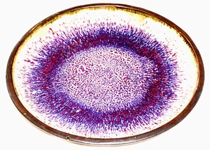 Hawaii Modernist glasiert lila Starburst Motiv Platte Ladegerät Charles Higa (NuV) - Bild 1 von 9