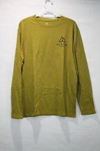 Men's Apline Design Long Sleeve Graphic T-Shirt Tree Moss - Picture 1 of 4