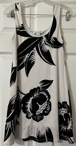 WHBM Black & White Silk Floral Sketch Top Tunic XS Extra Small House Market - Picture 1 of 5