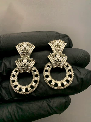 Handcrafted 925 pure Sterling Silver Luxe Earrings for women party/occasion wear - Image 1 of 2