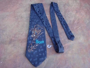 Vintage Disney Beauty and the Beast Hand Made 100% Silk Tie by Mickey Inc. - Picture 1 of 6