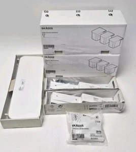 Ikea Skadis Bundle - 6x Clear Containers w/ Lids, 1x Shelf, Connectors, Clips - Picture 1 of 11