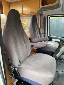 Fiat Ducato motorhome 2 front seat covers, GREY Serenity N-3, YEAR:2013 - Picture 1 of 7