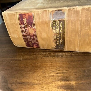 Vintage 1926 Webster's New International Dictionary G & C Merriam Company HC - Bild 1 von 17