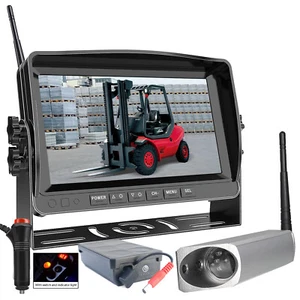 7" Digital Wireless IPS Screen HD Front Rear View Camera Magnetic Fit Gabelstapler - Bild 1 von 24