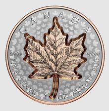 1 oz. Fine Silver Coin - Super Incuse(pink gold) Maple Leaf 2022 MINTAGE 7,000