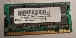 Ibm Ram 512 2.5v 133mhz PC2100S-2533-0 - Foto 1 di 2