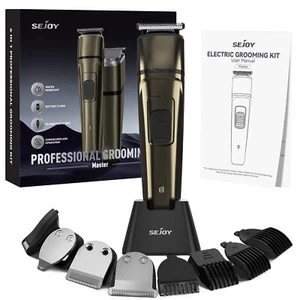 SEJOY Professional Hair Clippers Men Barbers Cutting Beard Trimmer Grooming Kit - Picture 1 of 12