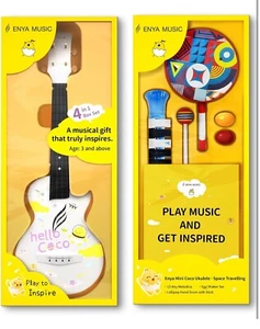 Enya Mini Coco Soprano Carbon Ukulele Pack - Melodica, Egg Shakers, Hand Drum - Picture 1 of 5