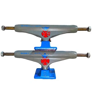 Stage 11 Independent Skateboard Trucks 159/8.75" Mark Gonzales Gray, Blue & Red - Picture 1 of 18
