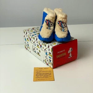 Vintage Peanuts Snoopy Snoopers Slippers 1966 Toddler Size 8 Made In USA - Picture 1 of 7