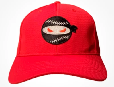Gorra de béisbol unisex Ninja Red Adams Performance. Resistente al agua. Gancho y bucle. Foto 1 de 4