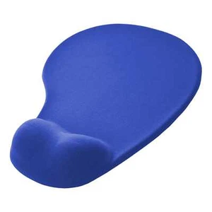 Tapis de Souris Ergonomique en Gomme avec Repose Poignet Confortable Bleu - Photo 1/7