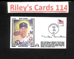 Duke Snider Signed 1980 First Day Cover FDC Envelope Cachet HOF - Picture 1 of 2