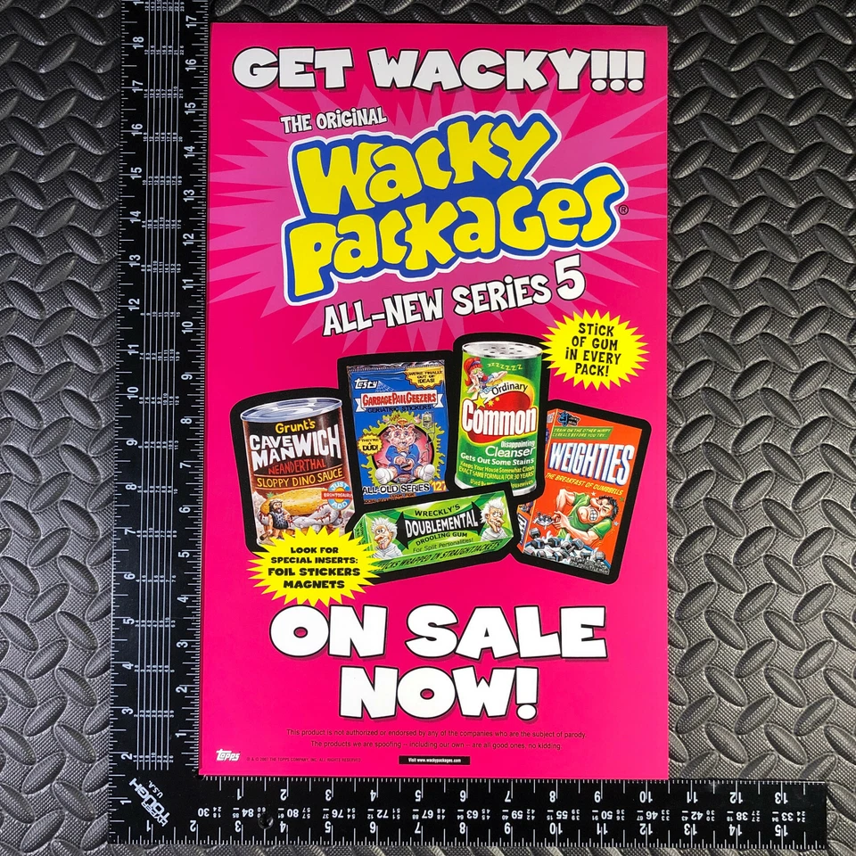 WACKY PACKAGES ANS5 2007 ALL-NEW SERIES 5 UNFOLDED WINDOW POSTER AD PROMO - Image 1 of 1